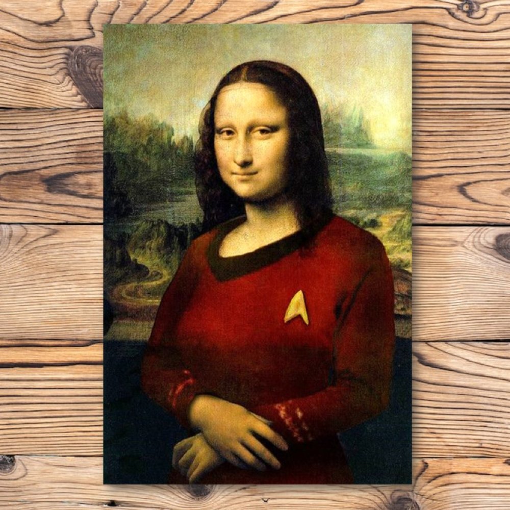 Mona Lisa Portrait Parody Star Trek Refrigerator Locker Fridge Magnet